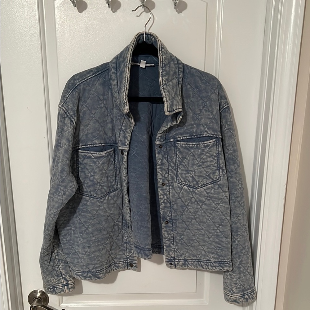 Quilted Denim Colored Jacket